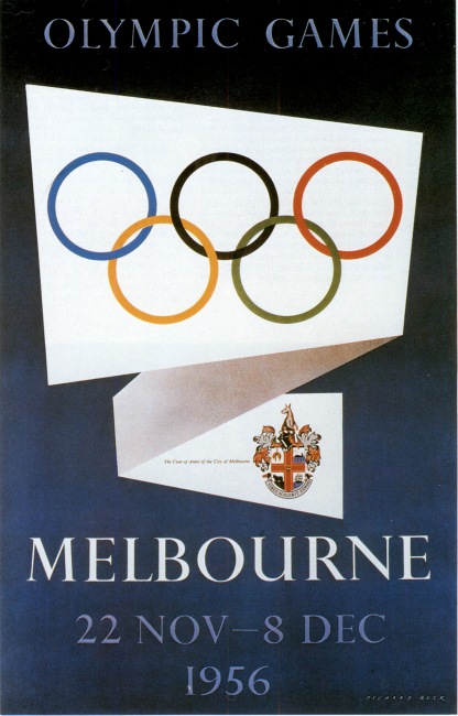 1956 olympic games poster